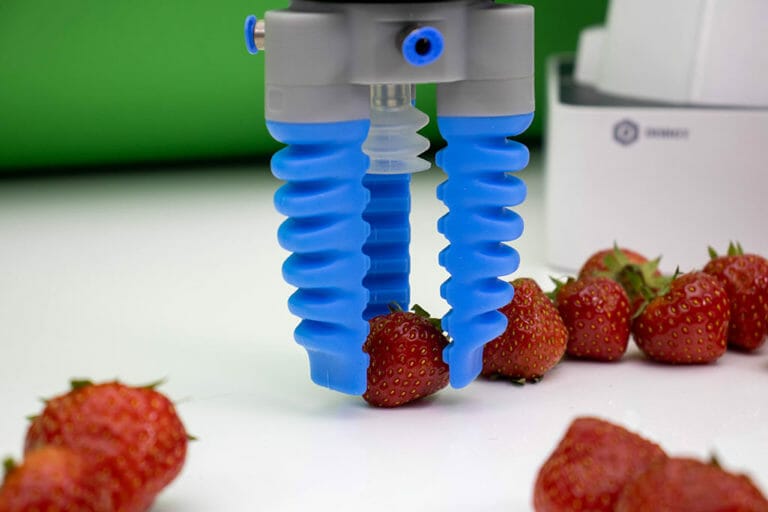 Cobot Soft Gripper für Erdbeeren