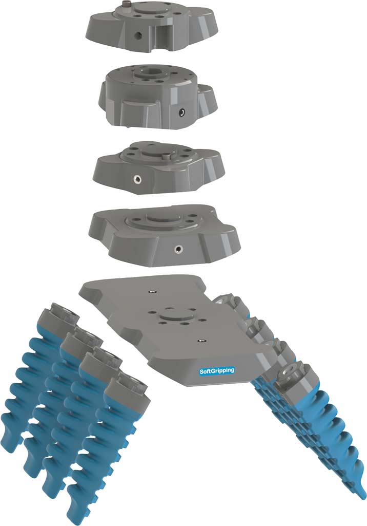 Cobot SoftGripper 1 Varios conectores de base para pinzas blandas