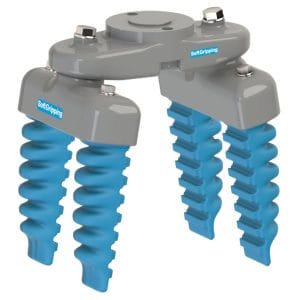 Hygienic gripper for unpacked producs