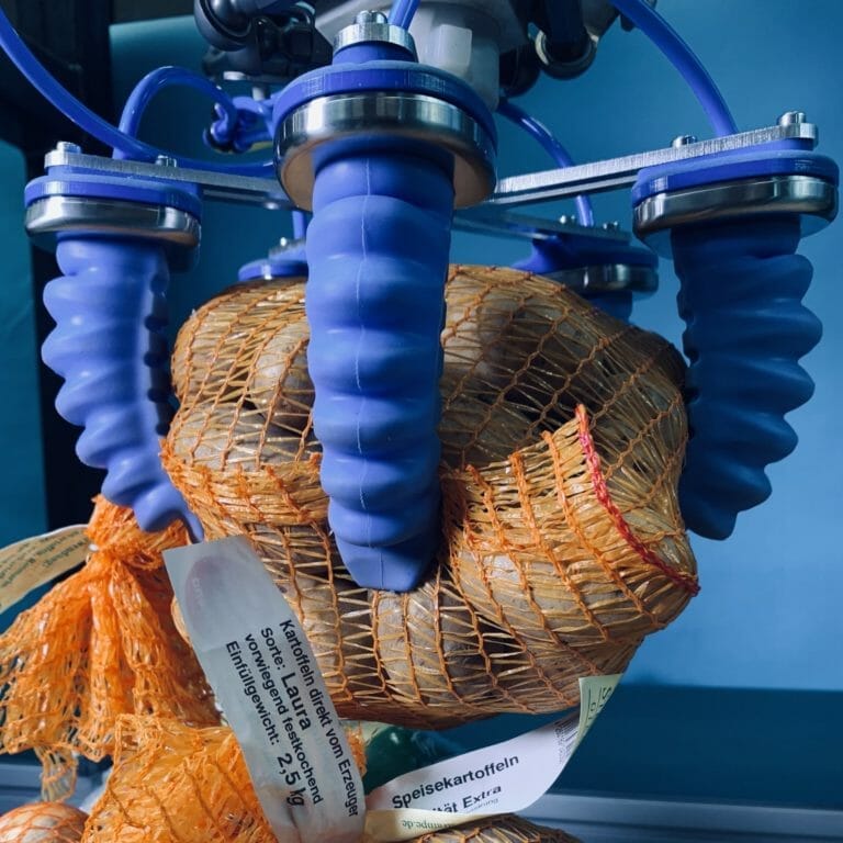 Potatobag in GorillaFinger robot clamps