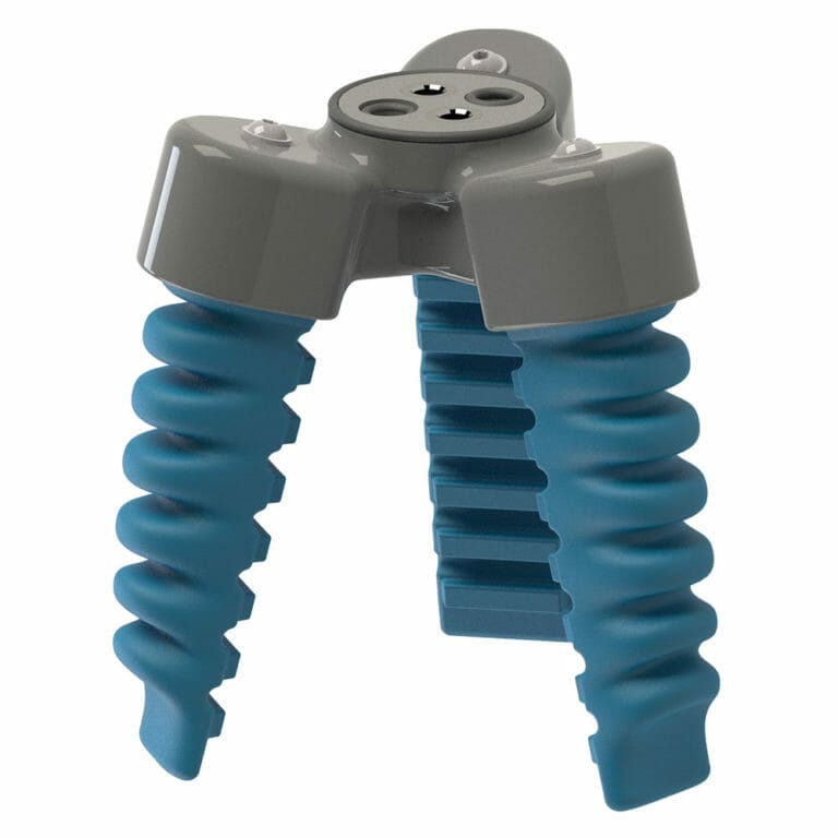 SoftGripper 5 una pinza diseñada para manzanas y otros objetos redondos